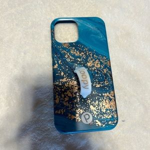 iPhone 12 Blue Sparkly Loopy Case